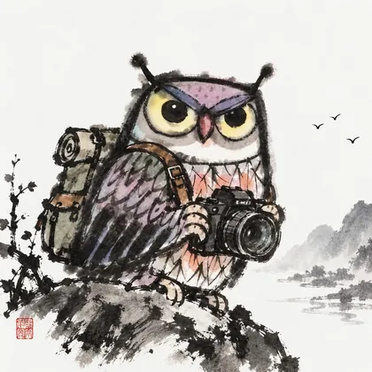 旅行摄影猫头鹰