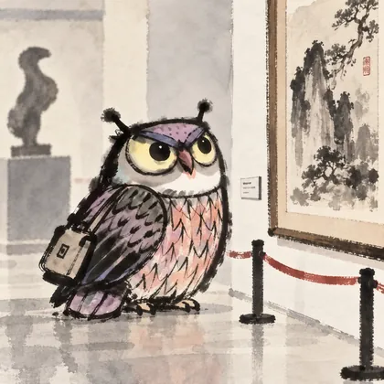 博物馆参观猫头鹰
