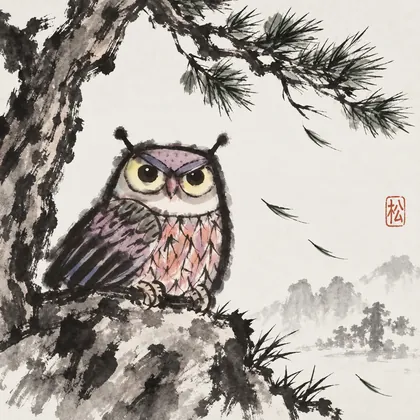 松下听风猫头鹰